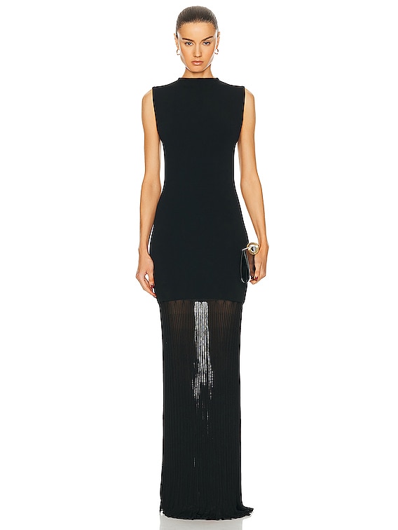 Plisse Knitted Evening Dress
