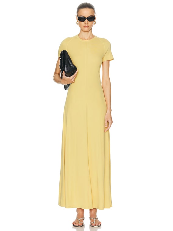 Toteme Fluid Jersey Dress in Cornsilk | FWRD