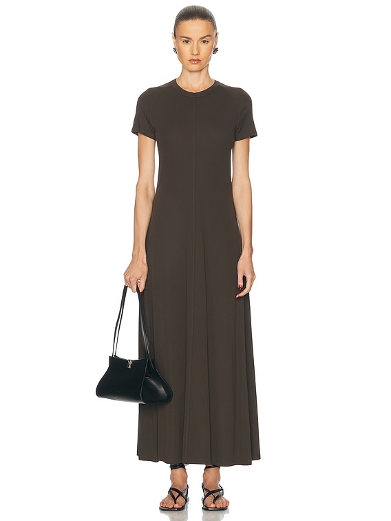 Toteme Fluid Jersey Dress in Pepper | FWRD