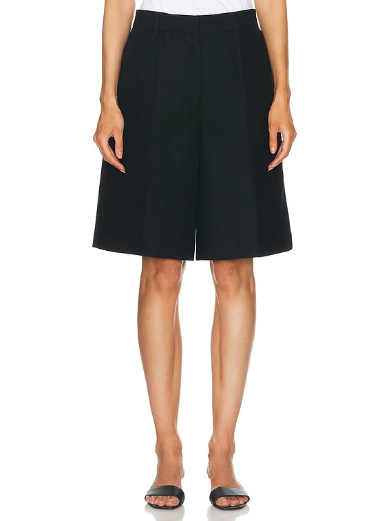 ショートパンツ Toteme Tailored organic cotton blend shorts TOTEME Embroidered organic cotton and silk-blend shorts