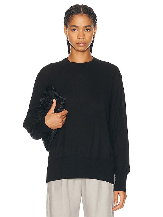 Black silk sweater best sale