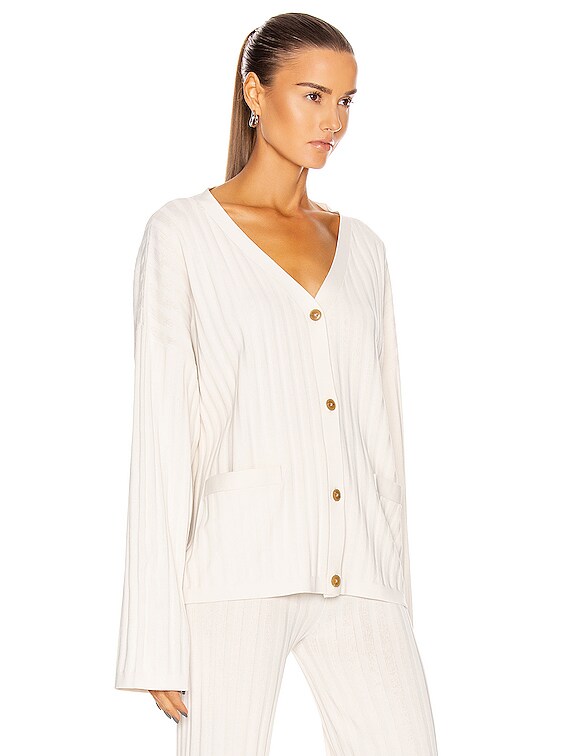 toteme vinci ribbed cardigan