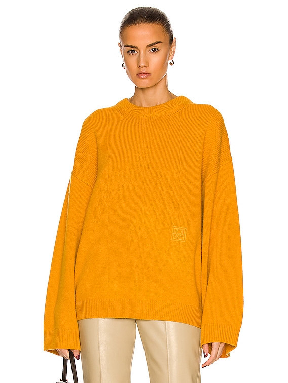 TOTEME - Orange Knit Monogram Sweater