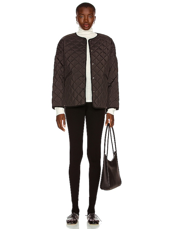 Toteme Quilted Jacket in Black | FWRD Toteme Quilted Jacket in Black | FWRD