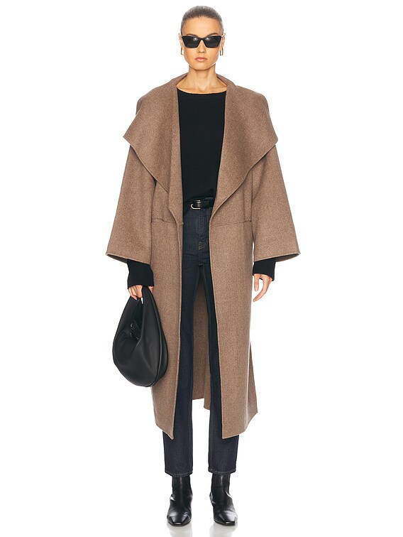 A☆toteme ウール プルオーバー トップス ☆キャメル Toteme Signature Cropped Wool Double Jacket | Neiman Marcus