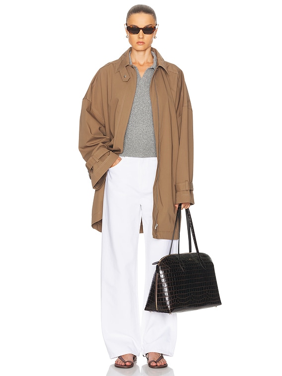 Toteme Oversized Trench Jacket in Hazel | FWRD