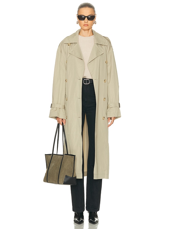 Toteme Crisp Summer Trench Coat in Clay | FWRD