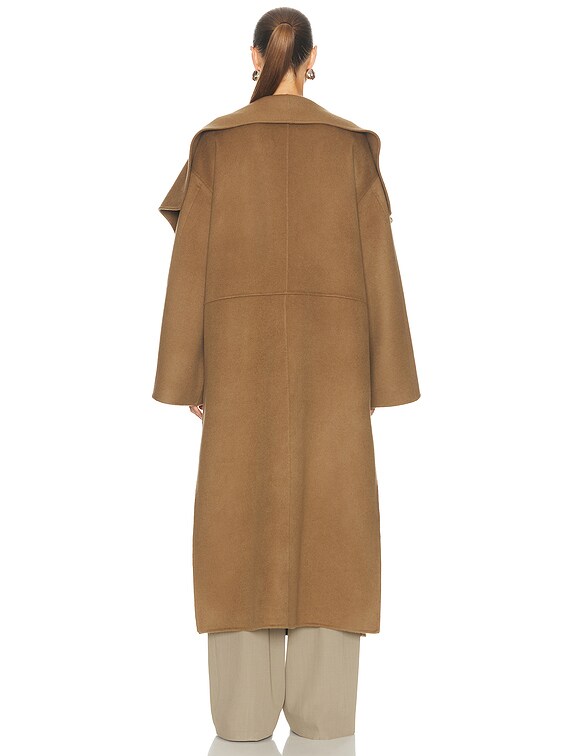 Toteme Signature Double Coat in Hazel | FWRD