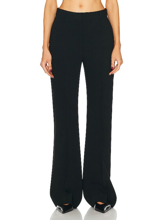 Toteme Flared Evening Trouser in Black | FWRD