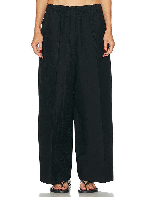 Toteme Wide Summer Pant in Black | FWRD