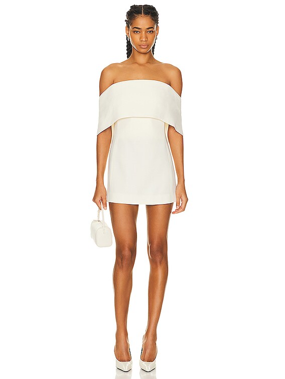 Toteme Off Shoulder Evening Top in Macadamia | FWRD