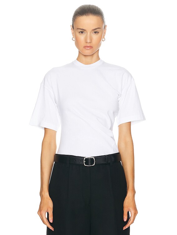 Toteme Twisted Jersey Tee in Off White | FWRD