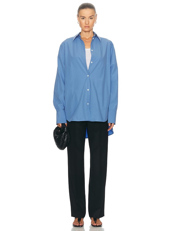 ☆シンプルに☆ TOTEME COTTON BLEND T-SHIRT TOTEME Cotton-twill shirt | THE OUTNET