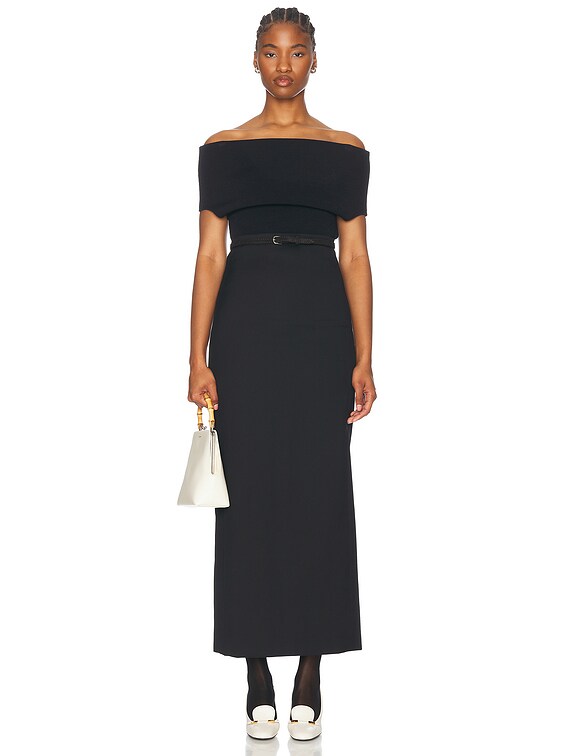 Toteme Double Knit Top in Black | FWRD