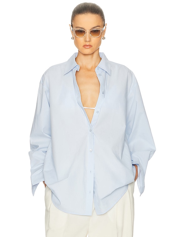 Toteme Classic Tumbled Shirt in Sky | FWRD