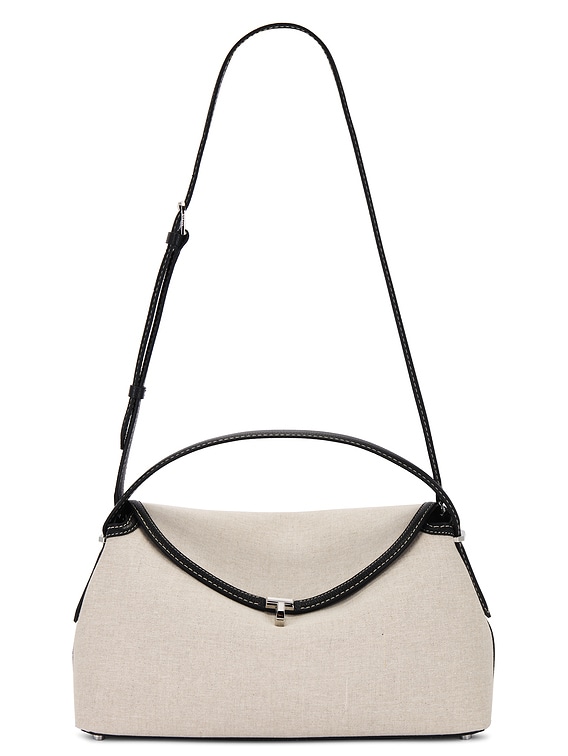 ◆toteme ◆T-Lock ミディアム レザートートバッグ Toteme T-Lock Top Handle Bag in Pebble Grain Leather