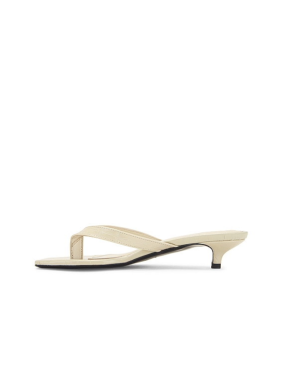 Toteme The Flip-Flop Heel in Sand Croco | FWRD