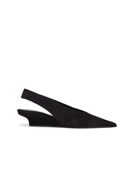 Toteme The Wedge Heel Slingback in Black | FWRD