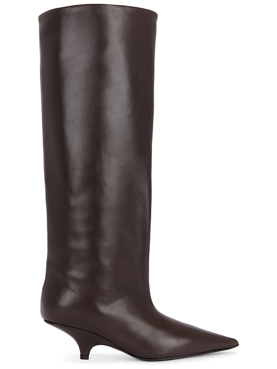 Toteme The Wedge Heel Boot in Bark | FWRD