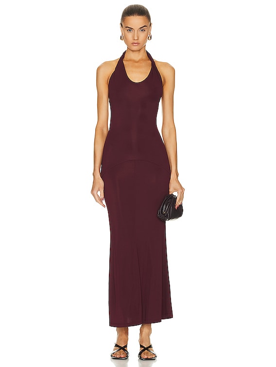 【関税込み】TOVE バーガンディ Eleanor マキシドレス TOVE Eleanor Dress in Burgundy | FWRD