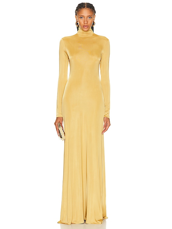 Gold turtleneck dress best sale