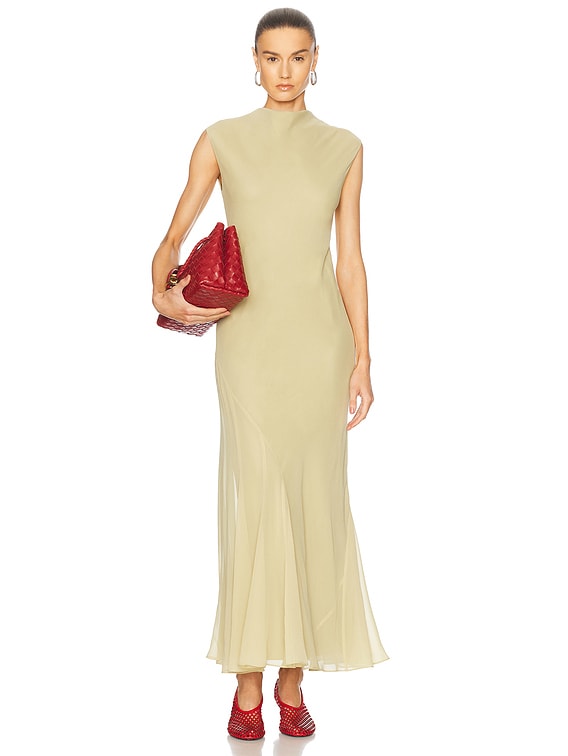 sachin and babi light blue dress Watercolor Floral Tie Front Asymmetric Chiffon Maxi Dress