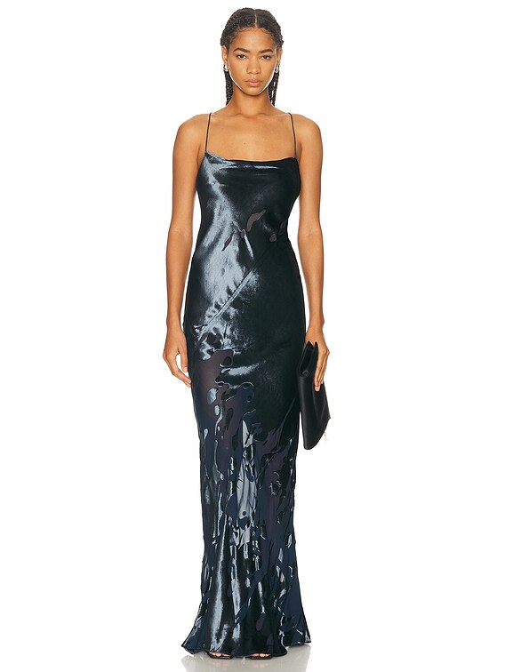 The Sei Cowl Bias Gown in Blue - Size 8 The Sei Cowl Bias Gown in Blue - Size 8