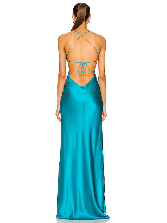 The Sei Cut Out Bias Gown in Aqua | FWRD