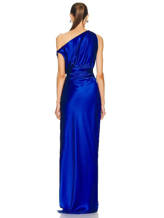 The Sei for FWRD Strapped Cowl Gown in Sapphire | FWRD