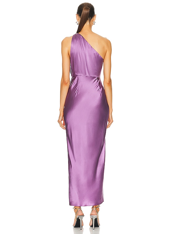 The Sei Asymmetrical Drape Dress in Amethyst | FWRD