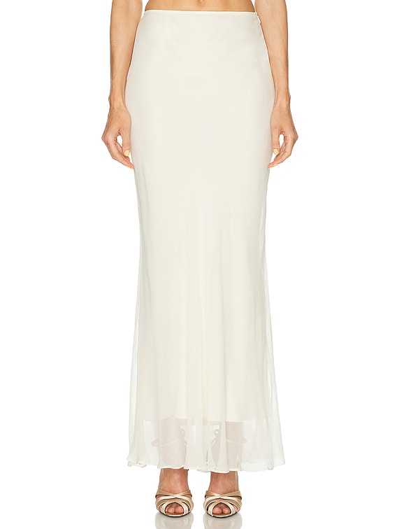 The Sei Diaphanous Skirt in Cream | FWRD