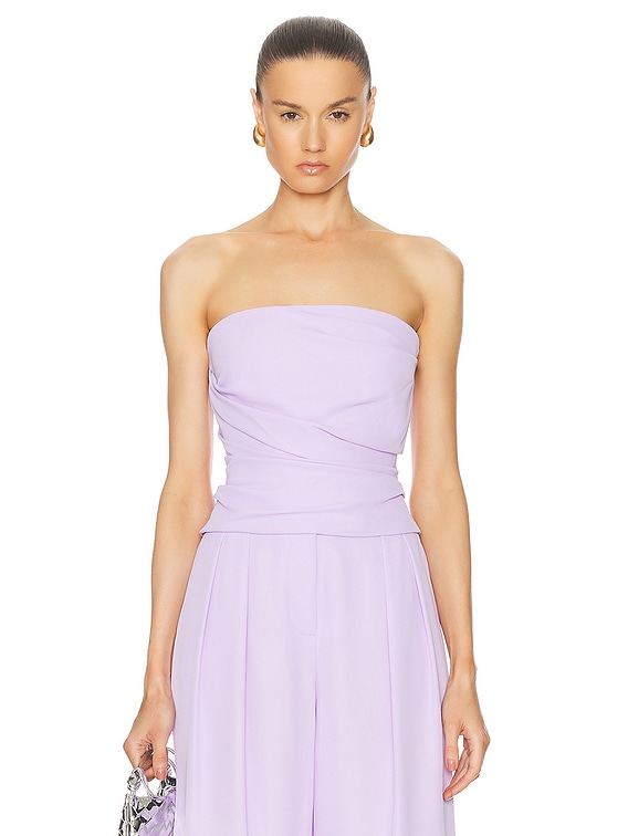 The Sei Pleated Bustier Top in Icy Lilac | FWRD
