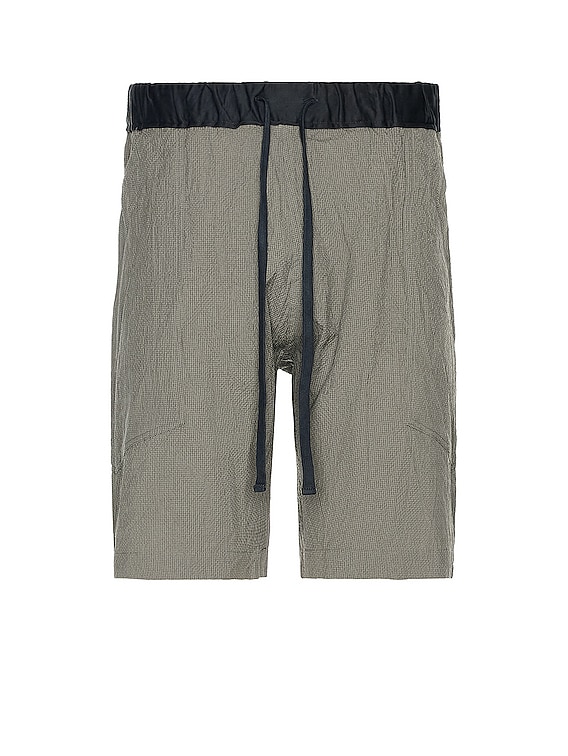 TS(S) Cotton*ramie*silk Seersucker Cloth Loose Fit Shorts in GRAY
