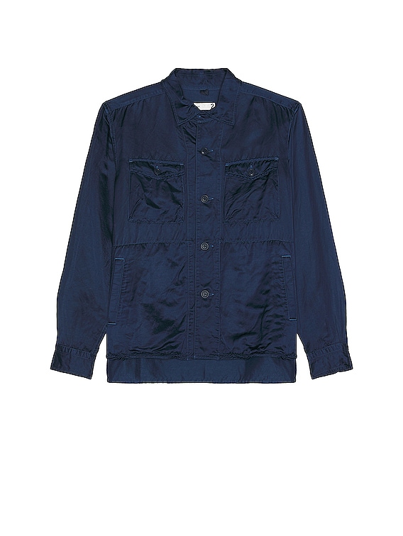 TS(S) Garment Dye Viscose*linen*cotton Satin Cloth C.p.o. Shirt