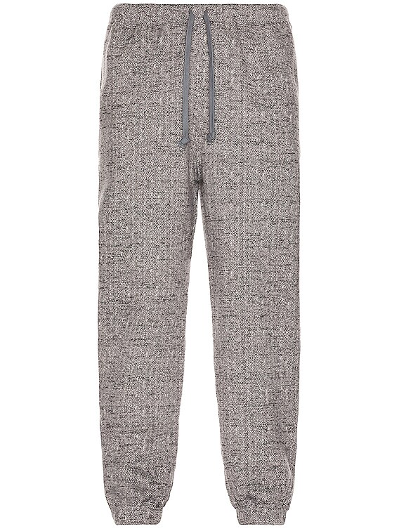 TS(S) Herringbone Print Cuffed Sweat Pants in Grey