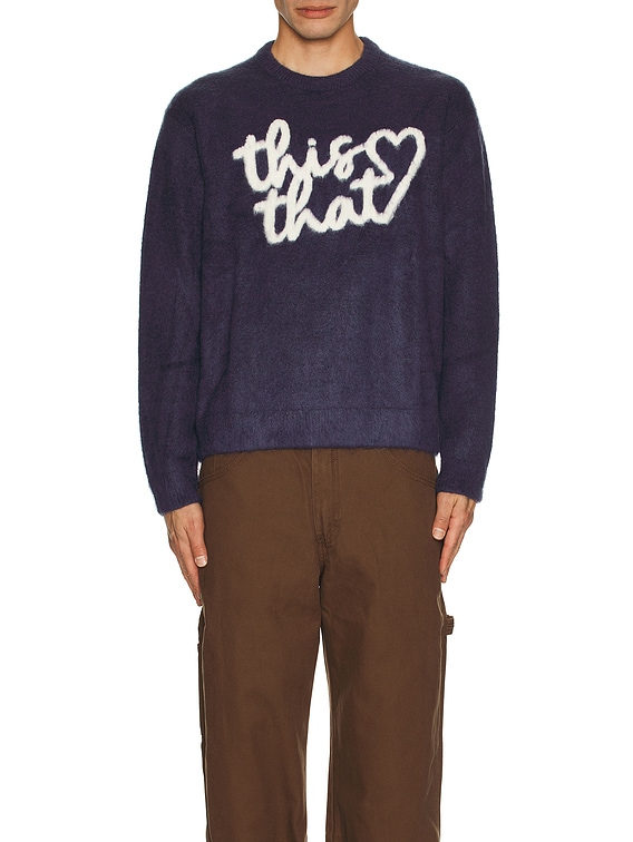 thisisneverthat Heart Logo Knit Sweater in Purple | FWRD