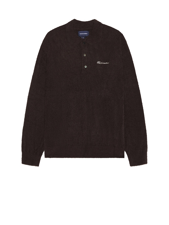 Script Shaggy Knit Polo