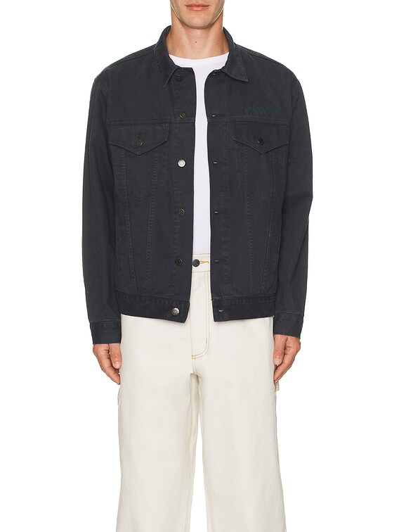 thisisneverthat Tsnvt Trucker Jacket in Off Black | FWRD