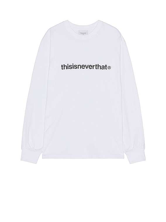 thisisneverthat T-logo Long Sleeve Tee in White | FWRD