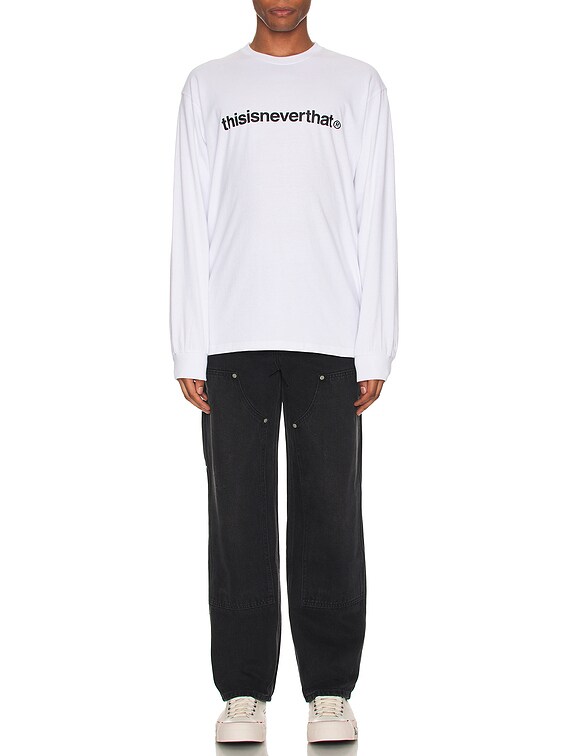 【THISISNEVERTHAT】T-Logo L/S Tee White thisisneverthat T-logo Long Sleeve Tee in White | FWRD