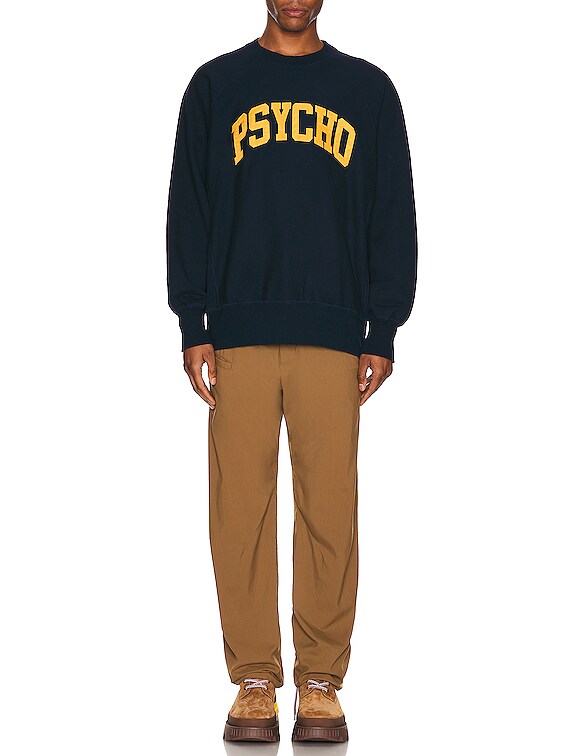 Undercover Psycho Crewneck Sweater in Navy | FWRD