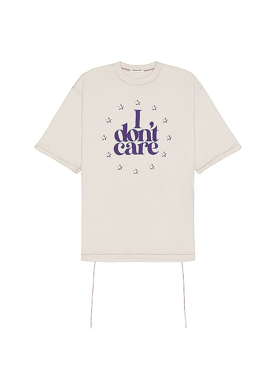 Undercover I Don't Care Tee in Light Beige | FWRD