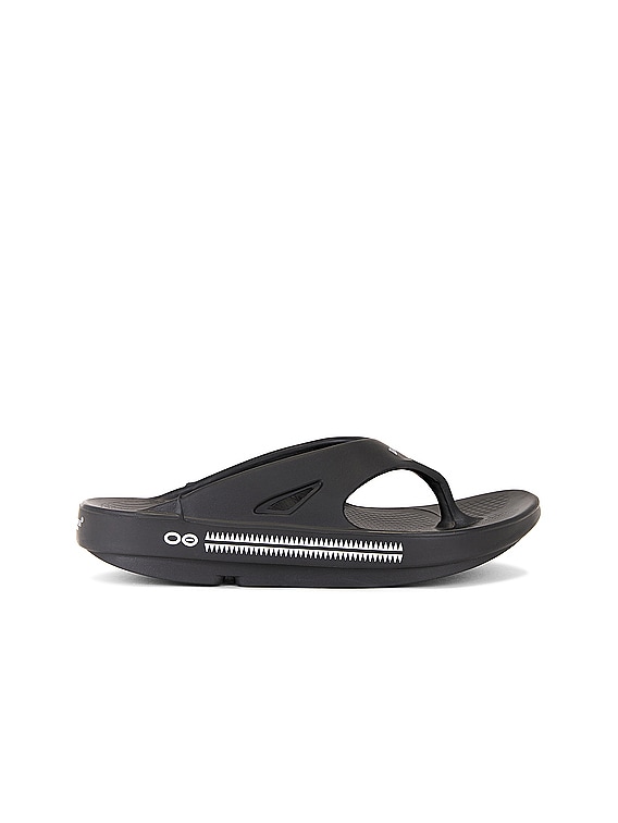 Undercover x OOFOS Sandal in Black | FWRD