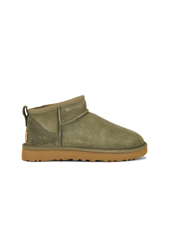 UGG Classic Ultra Mini Boot in Moss Green & Amphora | FWRD