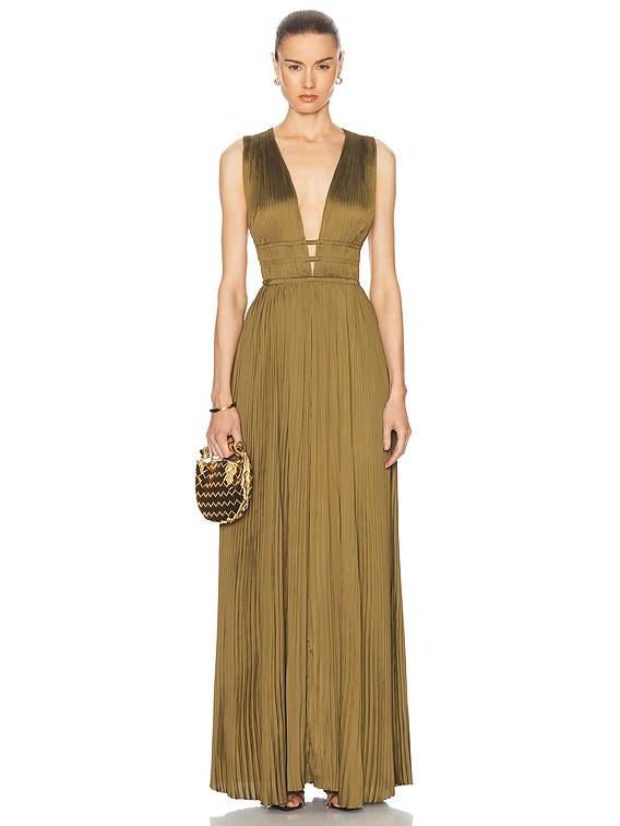Ulla Johnson Veda Dress in Olive | FWRD