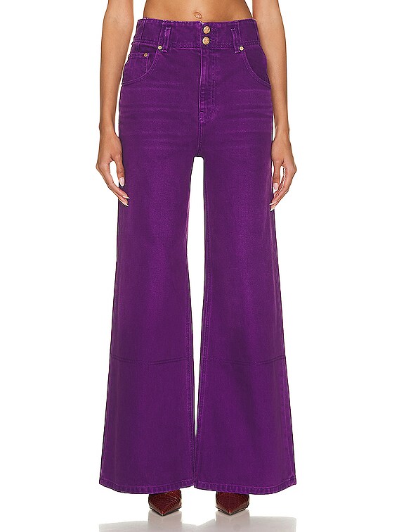 Ulla Johnson MARGOT ワイドレッグパンツ - Cassis Wash | FWRD