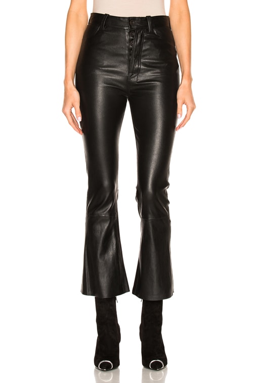 leather pants flare