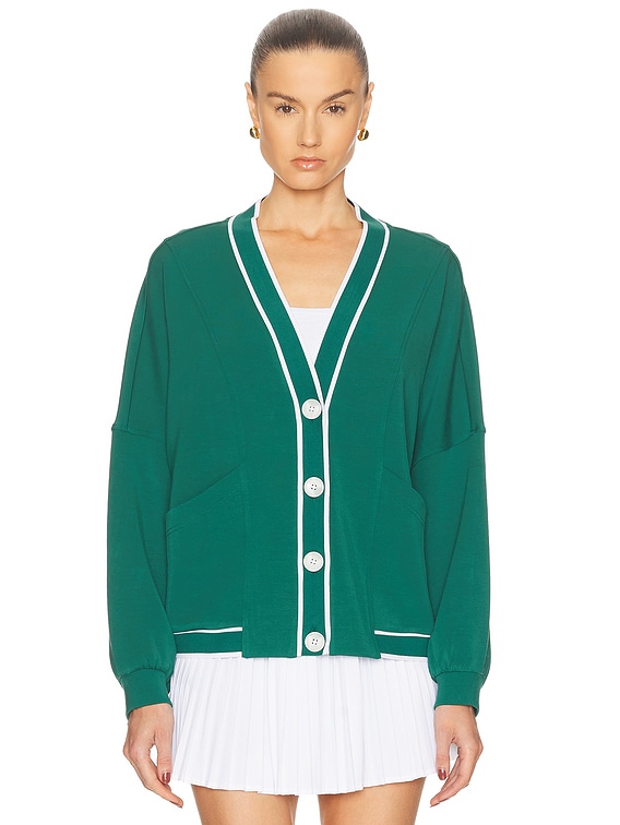 (取寄) バーリー レディース デッカー オフ コート カーディガン Varley women Decker Off Court Cardigan Forest Varley Decker Off Court Cardigan in Forest | FWRD