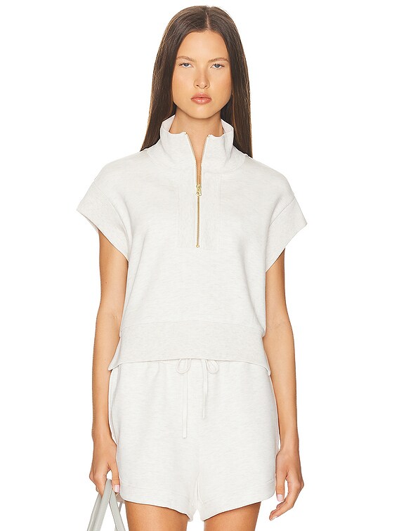 (取寄) バーリー レディース ケリー ハーフ ジップ スウェット Varley women Kelly Half Zip Sweat Ivory Marl Varley Kelly Half Zip Sweatshirt in Ivory Marl | FWRD