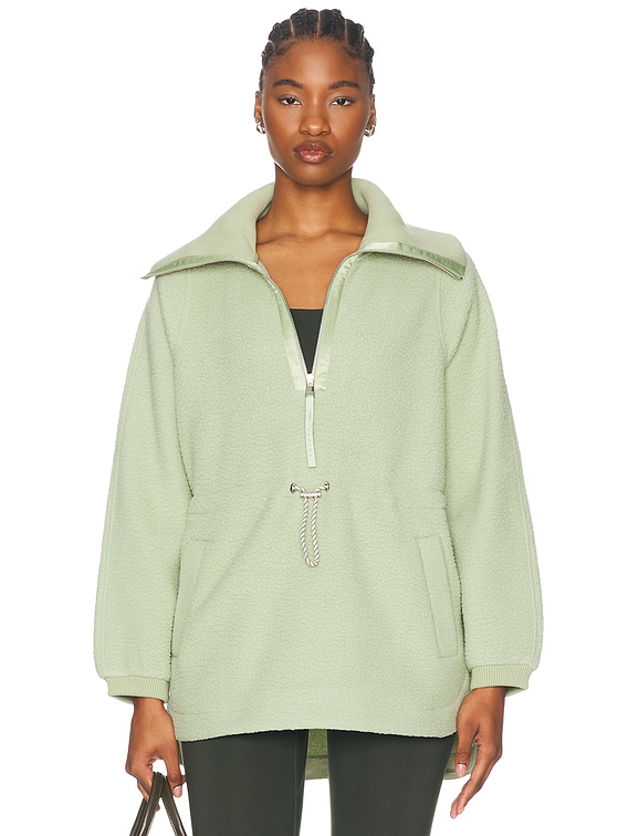 Varley Parnel Half Zip Fleece Jacket in Snow Sage | FWRD